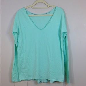 Lululemon Green Longsleeve Tee Shirt Scoop Neck